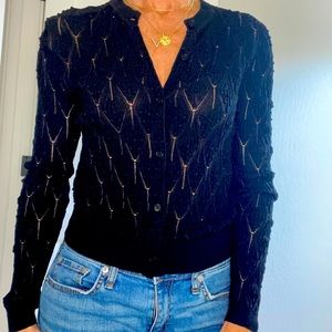 Black Wilfred  textured pattern sweater top